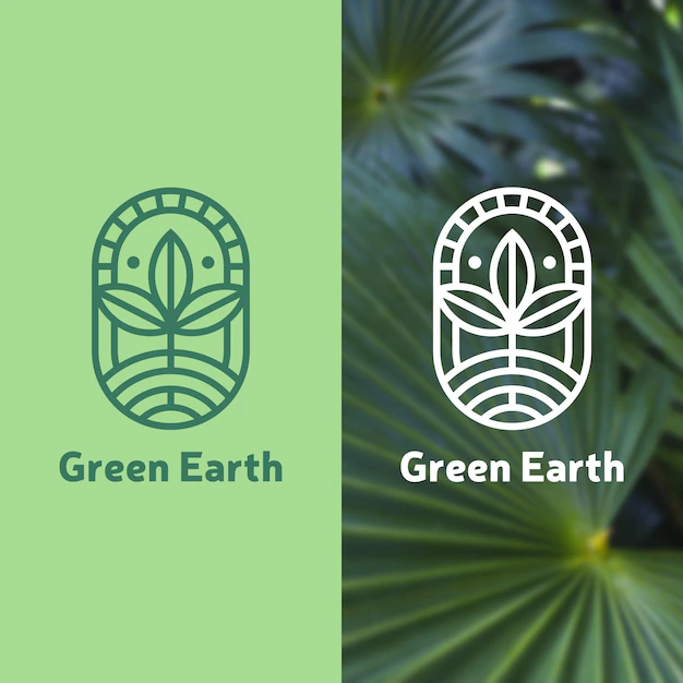 Free Vector | Green earth logo template