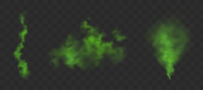 Free Vector | Green stink clouds set