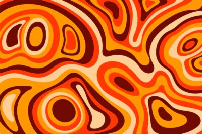 Free Vector | Groovy psychedelic hand drawn background