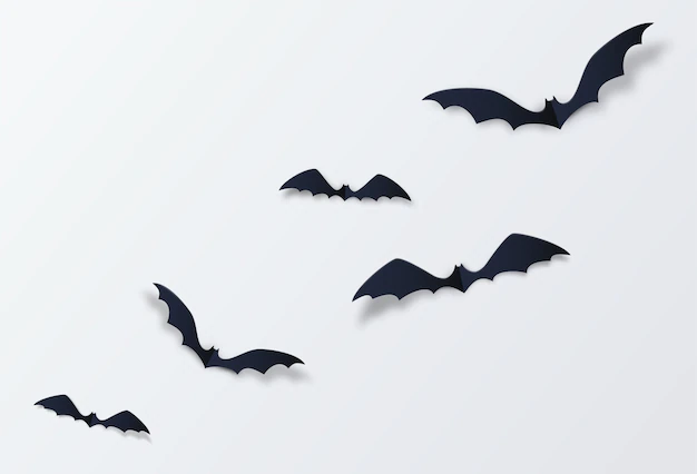 Free Vector | Halloween bat  decor . paper cut style.
