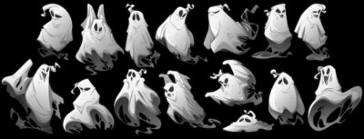 Free Vector | Halloween set with ghost characters