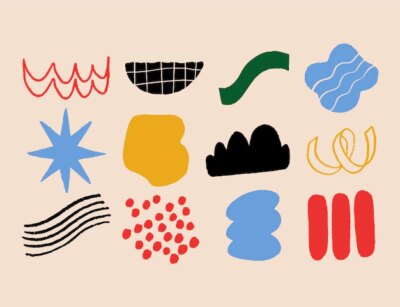 Free Vector | Hand drawn abstract shapes collection