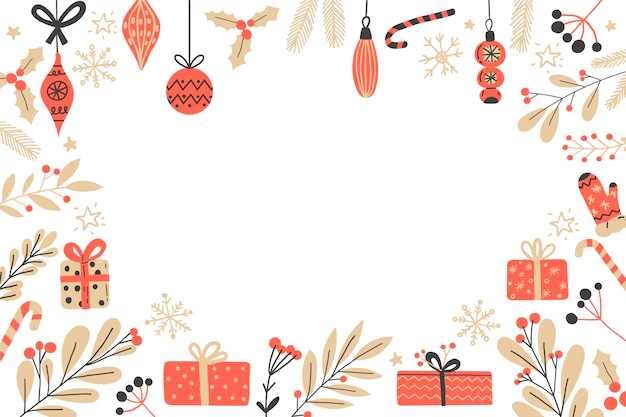 Free Vector | Hand drawn christmas background with gifts