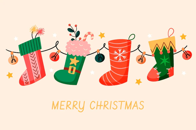 Free Vector | Hand drawn christmas background