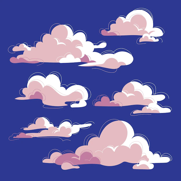 Free Vector | Hand drawn clouds collection