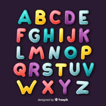 Free Vector | Hand drawn colorful alphabet