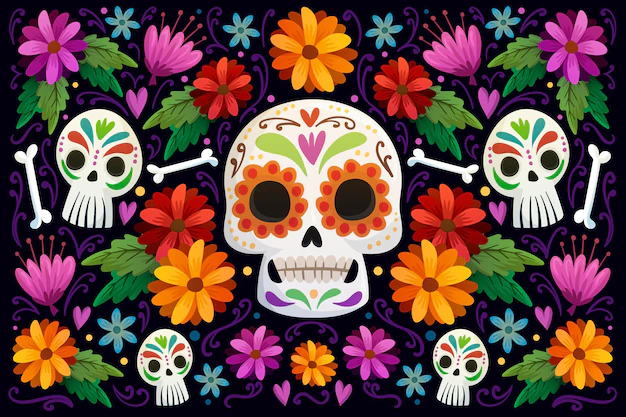 Free Vector | Hand drawn dia de muertos background