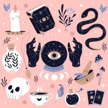 Free Vector | Hand drawn esoteric elements collection
