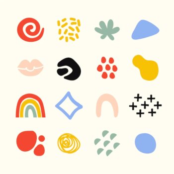 Free Vector | Hand drawn flat abstract shapes collection