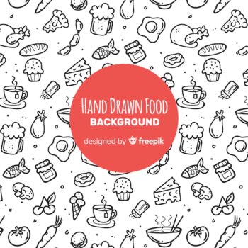 Free Vector | Hand drawn food background