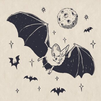 Free Vector | Hand drawn halloween bat illustration