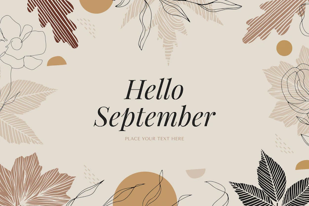 Free Vector | Hand drawn hello september background