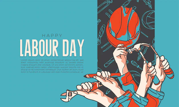 Free Vector | Hand drawn labor day background