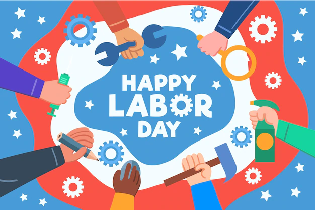 Free Vector | Hand drawn labor day usa concept