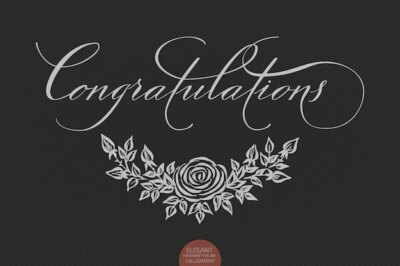 Free Vector | Hand drawn lettering congratulations