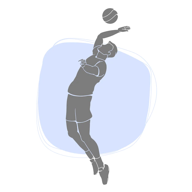 Free Vector | Hand drawn man silhouette playing sport