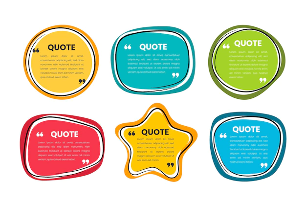 Free Vector | Hand drawn quote box frame collection