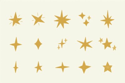 Free Vector | Hand drawn sparkling stars collection