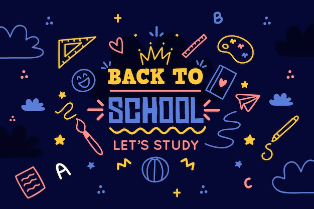 Free Vector | Hand drawn style school background