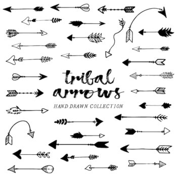 Free Vector | Hand drawn tribal arrows collection