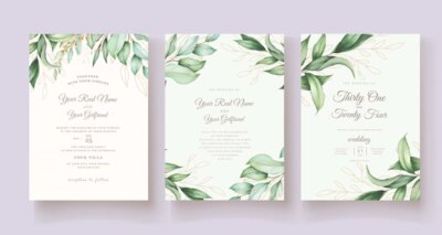 Free Vector | Hand drawn watercolor floral wedding card