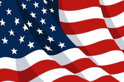 Free Vector | Hand drawn waving american flag background