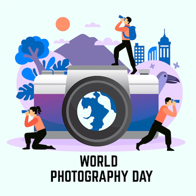 Free Vector | Hand drawn world photography day illustration