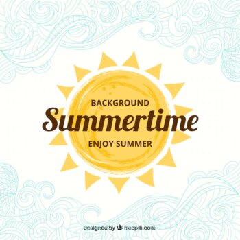 Free Vector | Hand painted summertime background