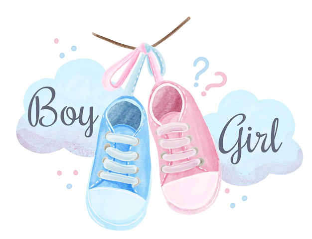 Free Vector | Hand painted watercolor gender reveal concept