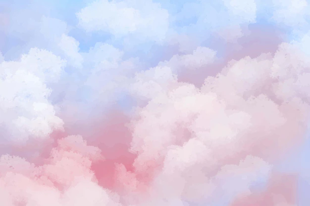 Free Vector | Hand painted watercolor pastel sky cloud background