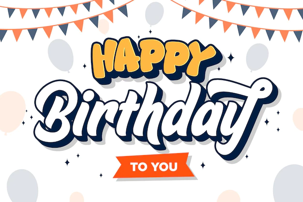 Free Vector | Happy birthday banner in retro style concept