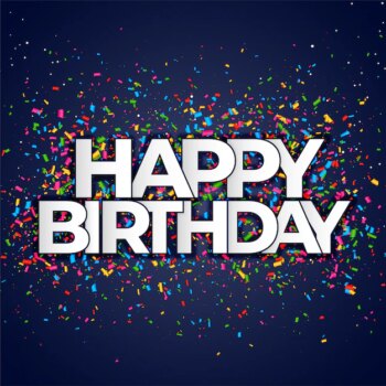Free Vector | Happy birthday banner with confetti