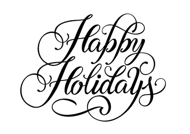 Free Vector | Happy holidays lettering