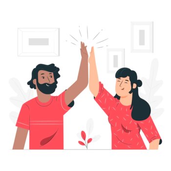 Free Vector | High five concept illustration