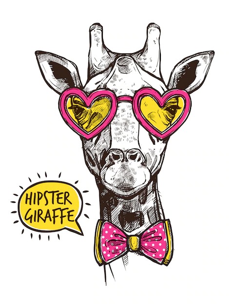Free Vector | Hipster animal poster