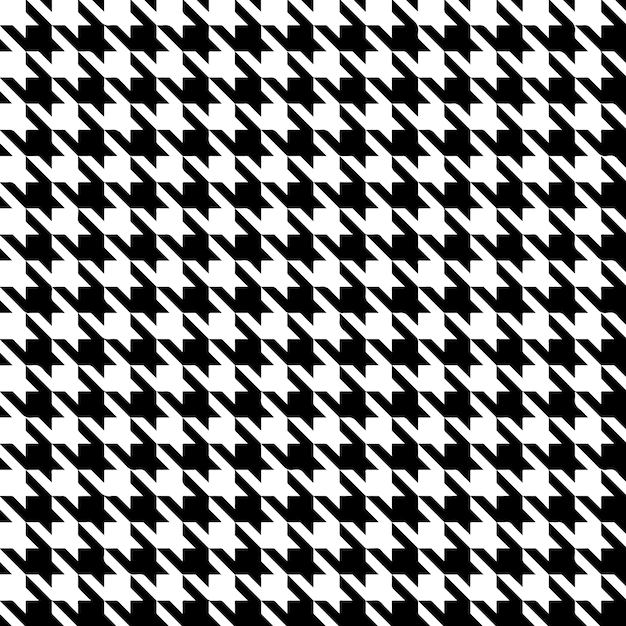 Free Vector | Houndstooth pattern design background in black and white