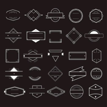 Free Vector | Icon symbol badge logo collection concept