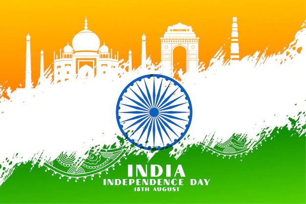 Free Vector | Independence day of india illustration background
