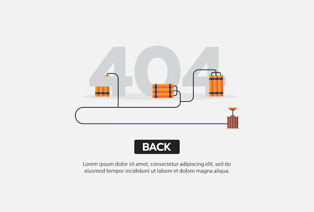 Free Vector | Internet network warning 404 error page or file not found for web page