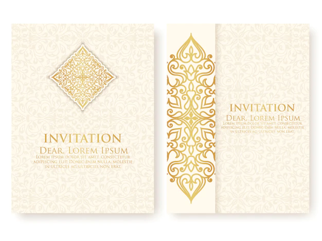 Free Vector | Invitation template with abstract ornaments