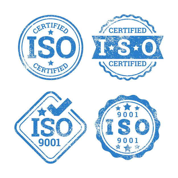 Free Vector | Iso certification stamp collection