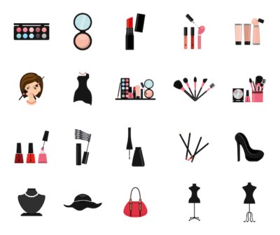 Free Vector | Isolated make up icon set