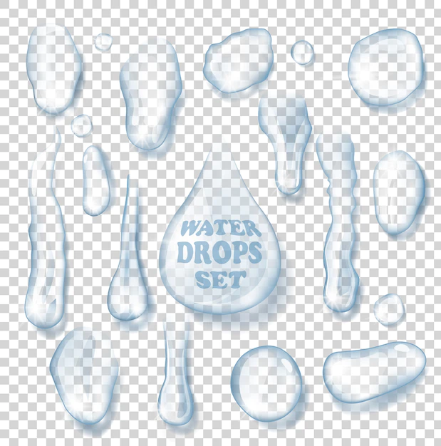 Free Vector | Isolated water drops set