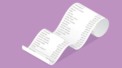 Free Vector | Isometric shop receipt, paper payment bill