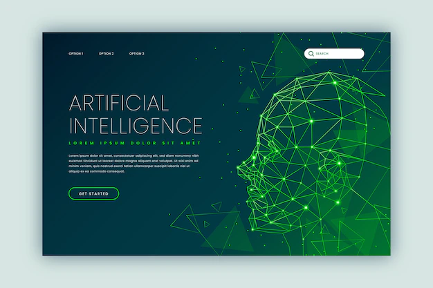 Free Vector | Landing page artificial intelligence template