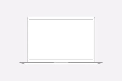 Free Vector | Laptop outline, blank screen digital device vector illustration