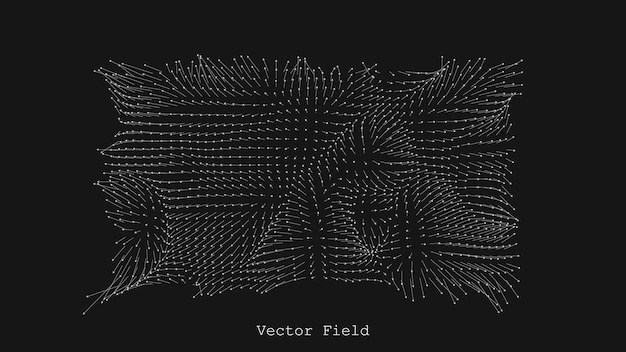 Free Vector | Magnetic or gravity field visualization abstract arrows array backdrop
