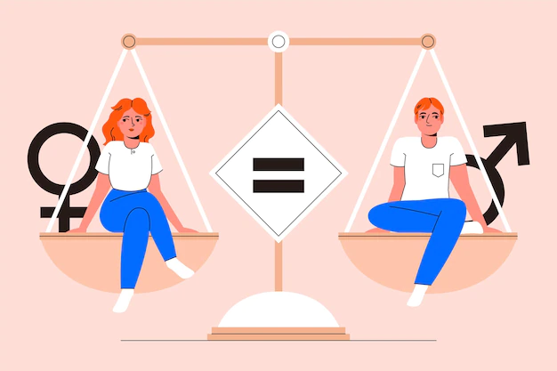 Free Vector | Man and woman representing the gender equality concept