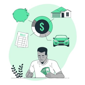 Free Vector | Manage money concept illustration