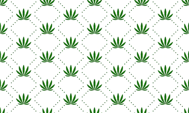 Free Vector | Marijuana leaves seamless vector pattern